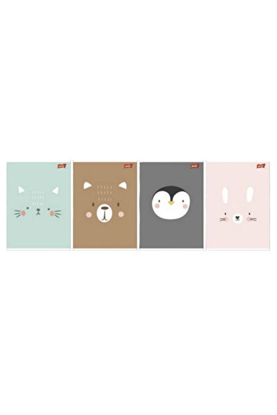 Unipap Caiet Cute Face A5, 32 file, linii doua culori, Multicolor, 15 buc