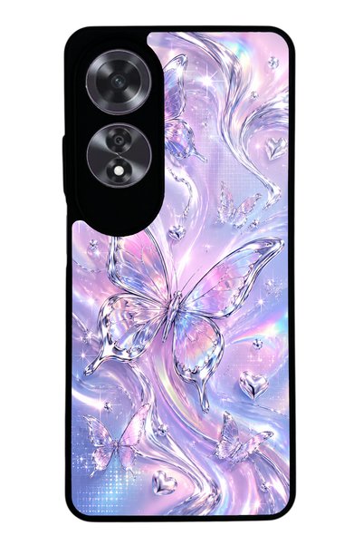 Spoyi Oppo A60 Iridescent Dream Butterfly Design Glossy Phone Case