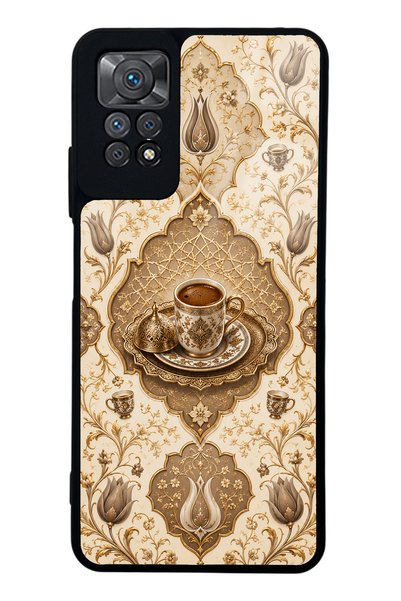 Spoyi حافظة هاتف Xiaomi Redmi Note 11 Pro بتصميم قهوة عثمانية لامعة باللون ال...