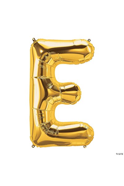 Baloane Vesele Balon Folie Litera E Gold 40 cm LTR6-E