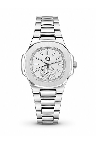 CüzCan Marevon White 42 mm White Dial Steel Band Men's Quartz Wristwatch with...