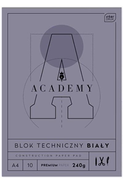 Interdruk Set 10 blocuri de desen Academy, A4, 10 file
