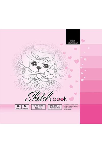 Fresh Caiet de schite 200x200 mm 48 pagini 100 g/m² - universal pentru desen