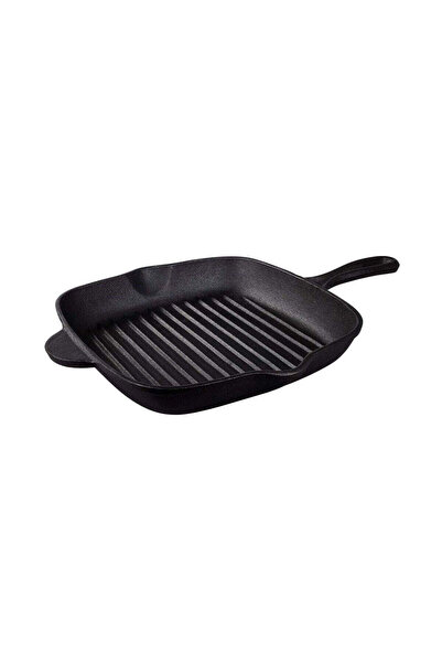 TRAMONTINA Tigaie grill pătrată 27 x 27 cm din fontă, Colecția Neagră