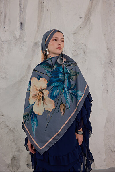 Mira İpek Summer Garden Series Patterned Cotton Soft Shawl Women's Colorful S...
