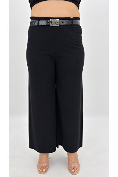 ZANESSİ FASHION Plus Size Knitted Lycra Women's Trousers