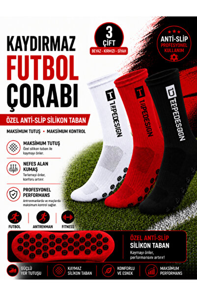 Shuttle Park 3 Pairs Unisex Special Series White Black Red Anti Slip Non Slip...