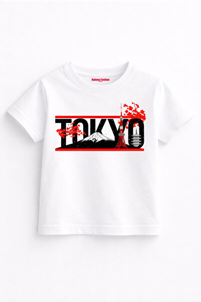 Rabona Fashion Tokyo Sakura Skyline Kids T-Shirt