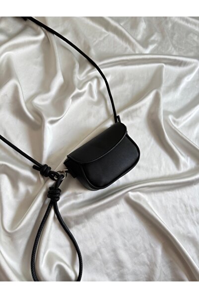 Mia Collection Disco Model Hand and Women's Shoulder Bag Mini Bag Black (Phon...