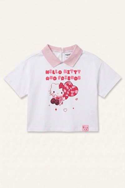 DeFacto Hello Kitty Licensed And Friends Βαμβακερό χτενισμένο κοντομάνικο λευ...