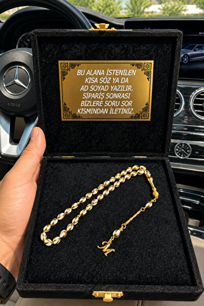 A-STİL TAKI Erkek Premium Hediye Kutu Harf Eklemeli Küre Kesim Beyaz Altın De...