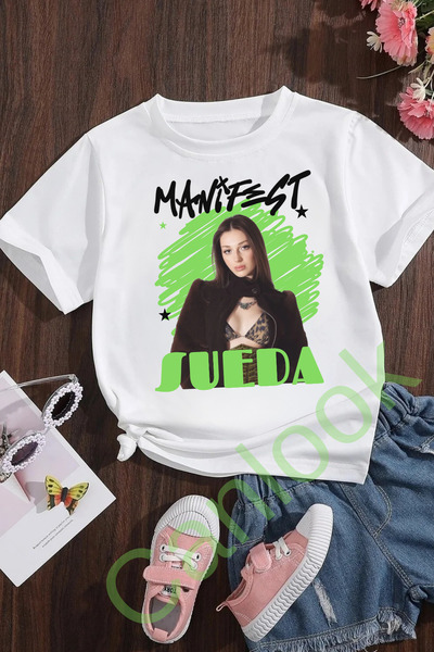 Canlook Manifest Tasarım Sueda Baskılı Tişört
