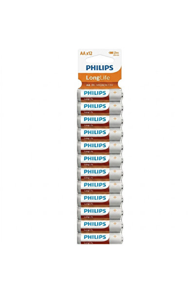 Philips Longlife Kalem Pil AA 12 Li