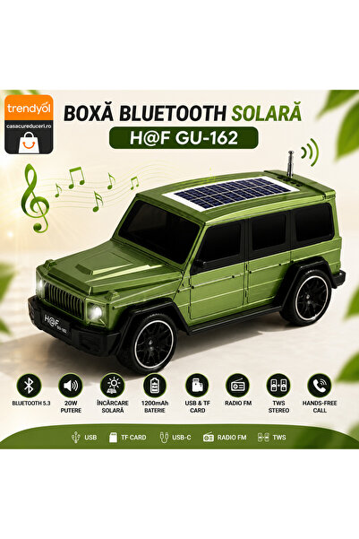 ANY SHOP MARKET Boxă Portabilă Bluetooth H@F GU-162, 20W, Bluetooth 5.3, Încă...