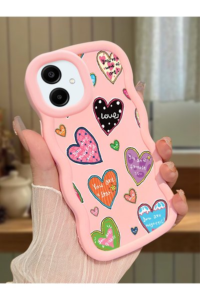 Hontinga Samsung Galaxy A06 Compatible Case Camera Protector Pink Silicone Co...