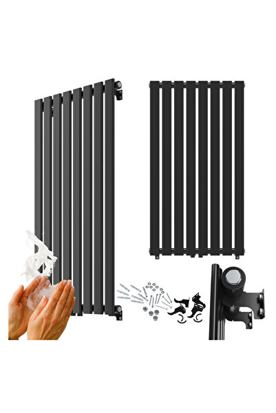 Granitan Radiator Baie Fero, Panou, Vertical, 1100x296 mm, 368 W, Negru