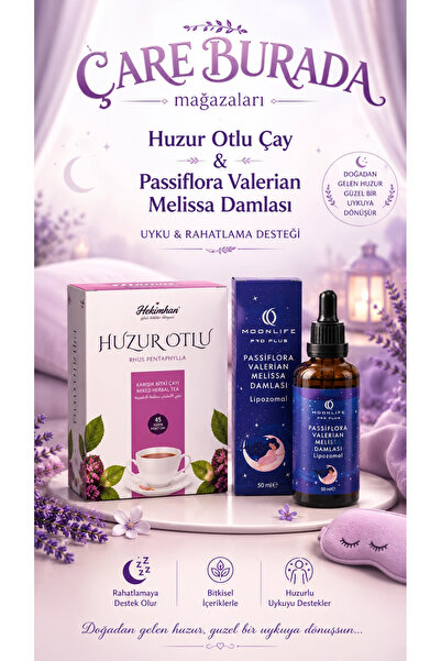 Çare Burada Huzurlu Uyku & Rahatlama Seti (Huzur Otlu Çay 45'li & Passiflora,...