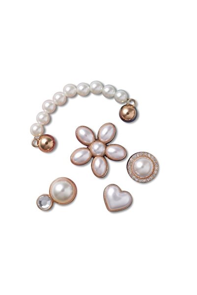 Crocs Jibbitz Bijuterii delicate cu perle, pachet de 5
