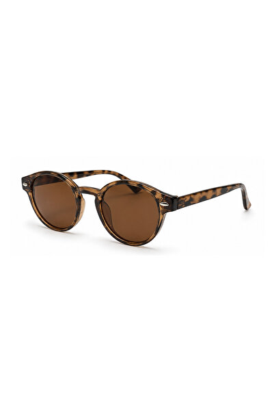 Toz Vintage Palvero Leopard Patterned Brown Bone Frame Brown Glass Vintage Re...