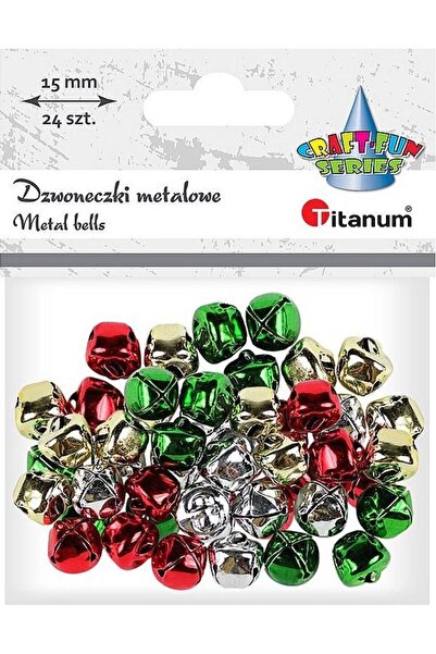 Titanum Set 24 clopotei decorativi, Titanum, 15 mm, Multicolor