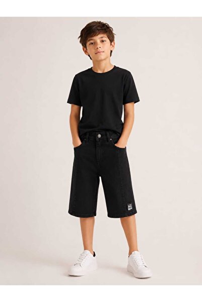 kidsense Erkek Çocuk Regular Fit Denim Kot Kapri Şort