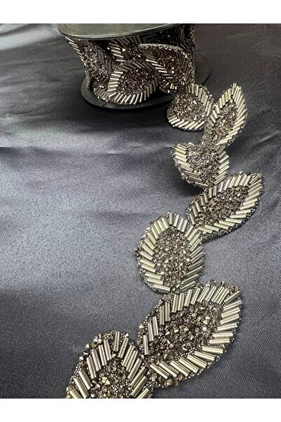 KAYA ARNİCA TEKSTİL Iron-On Leaf Stripe Anthracite