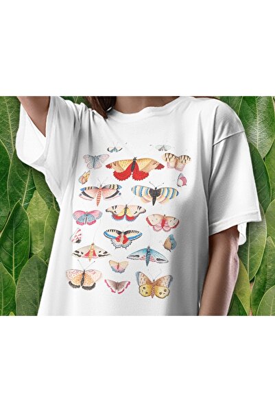 Grafftee Clothing Butterflies Printed Unisex Oversize T-Shirt