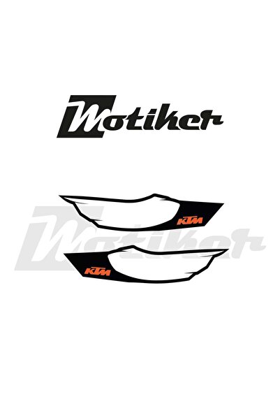 Motiker KTM Duke 200 Arka Kuyruk Üstü Sticker Etiket Modeli , Turuncu Motor