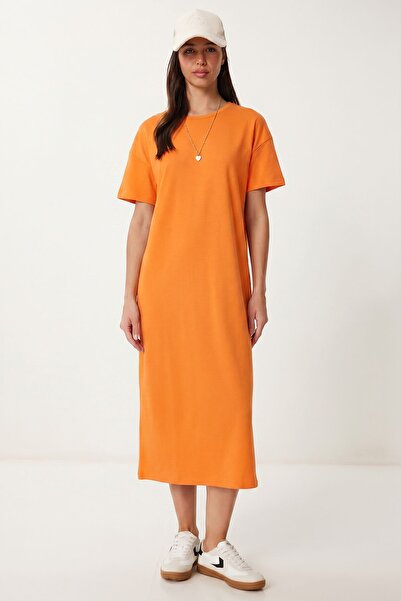 Hiccup ISTANBUL Rochie Midi Tip Tricou Din Bumbac Cu Guler Rotund