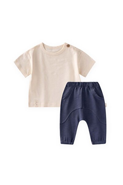 Cigit T-Shirt Set 0-3 Years Ecru