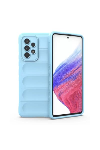 Generic Brand Samsung galaxy a73 5g case optimum silicone - sky blue