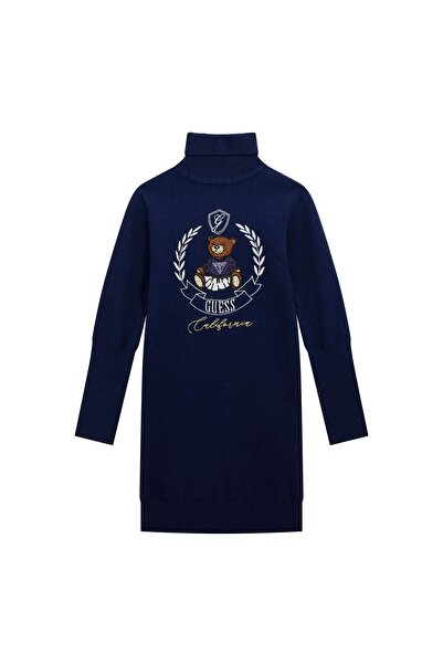 Guess Rochie tricotată de fete J5BK21Z3GS0 Bleumarin