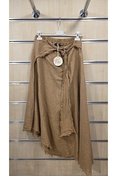 Park Moda Italian Linen Skirt Asymmetrical Cut