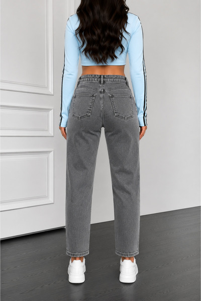 sion jeans Black Karyıkama Smoked Mom Jeans Daily Wear Comfortable Women's Tr...