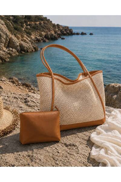 ValeriaBag Summer Time Plaj Çantası + Değerli Eşya Çantası