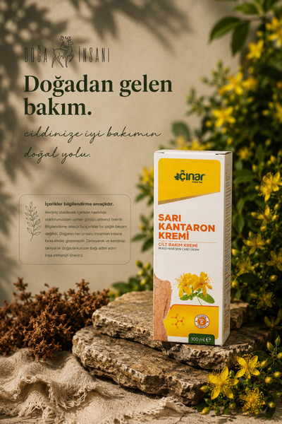 Çınar Sağlık Ürünleri Sarı Kantaron Kremi 100 ml Günlük Cilt Bakım Kremi