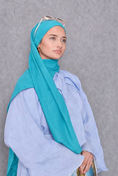 Şehr-i Şal İstanbul Women's Shawl Cotton-Like Non-Ironing Shawl 75X190 cm