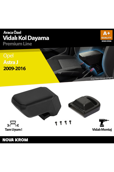 Opel Astra J ABS Vidalı Kol Dayama Kolçak Siyah 2009-2016