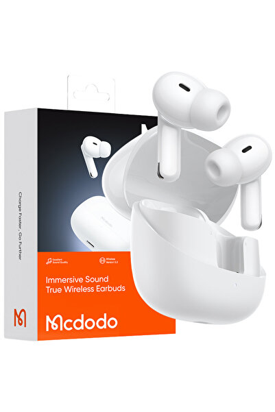 Mcdodo Căști Bluetooth In-Ear fără fir cu microfon, carcasă albă