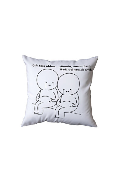Beramussa I Gained a Lot of Weight Written Pillow, Funny Gift for a Friend