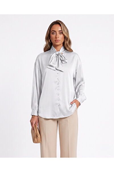 Marvella By Rasha Tie-Neck Formal Shirt