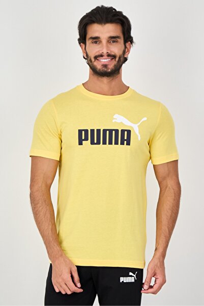 Puma Men Sportswear Fit Short Sleeve Outdoor T-Shirt, Yellow