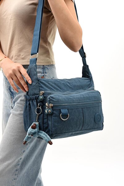 NEMO BAGS Women's Turquoise Shoulder Bag, Multi-Compartment Strap Crossbody B...