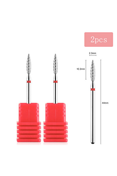 Choice8 TP-243LX-025R TP 2pcs/lot Tornado Flame Diamond Nail Drill Bit Millin...