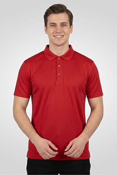 ping Men Sportswear Fit Short Sleeve Outdoor Polo Shirt, Red