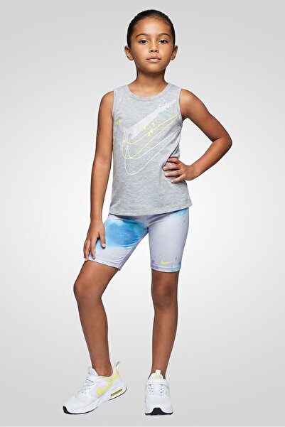 Nike Kids Girl 2 Pcs Brand Logo Sleeveless Top And Shorts Set, Multicolor