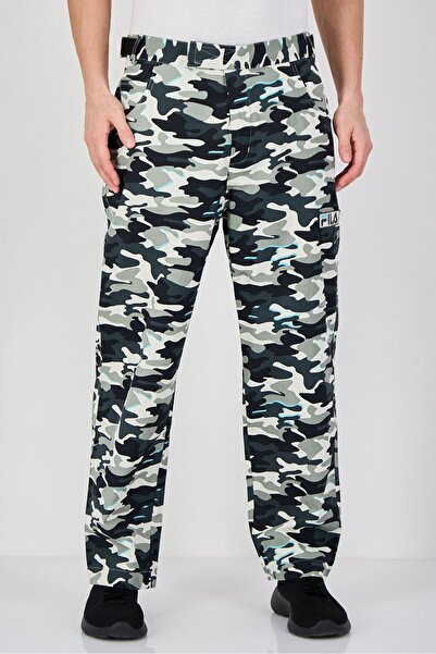 FILA Men Regular Fit Camouflage Straight Pants, Multicolor