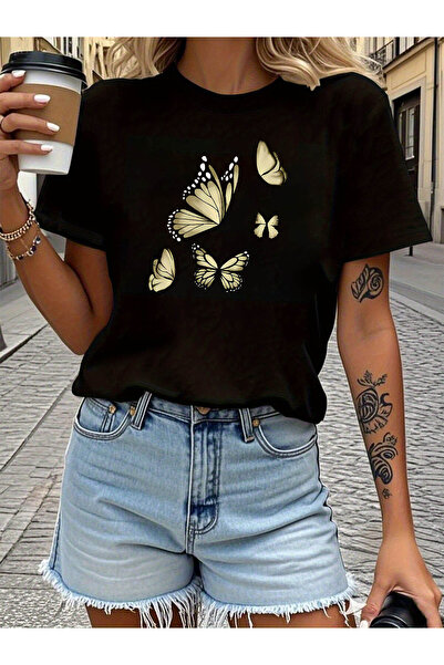 12 HERTZ Women'S Round Neck Short Sleeve T-Shirt a Dreamy Pattern Print, Perf...