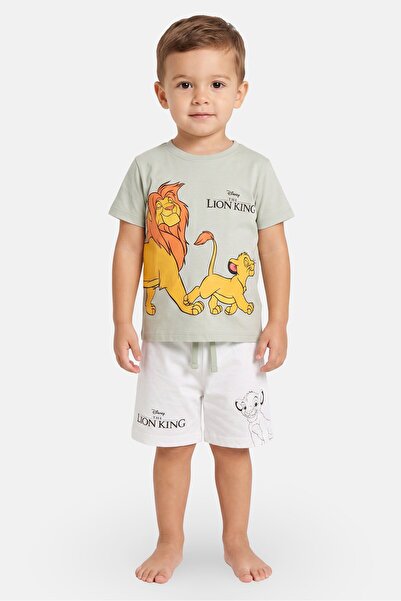 Disney Toddlers Boy 2 Pcs The Lion King Graphic Print T-Shirt And Short Pajam...