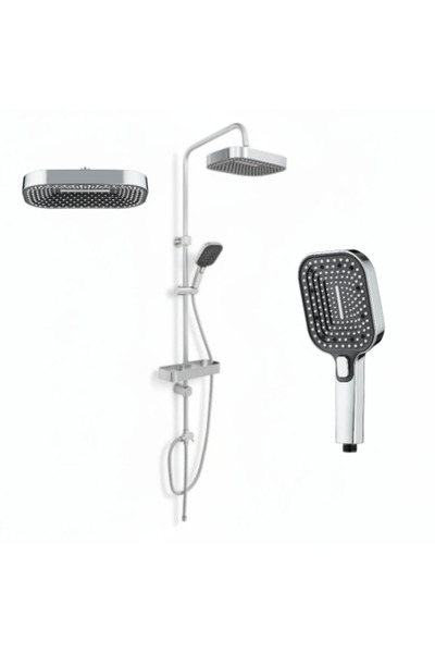 Lima Shower Rail Rectangular Model 101 Chrome - Lima
